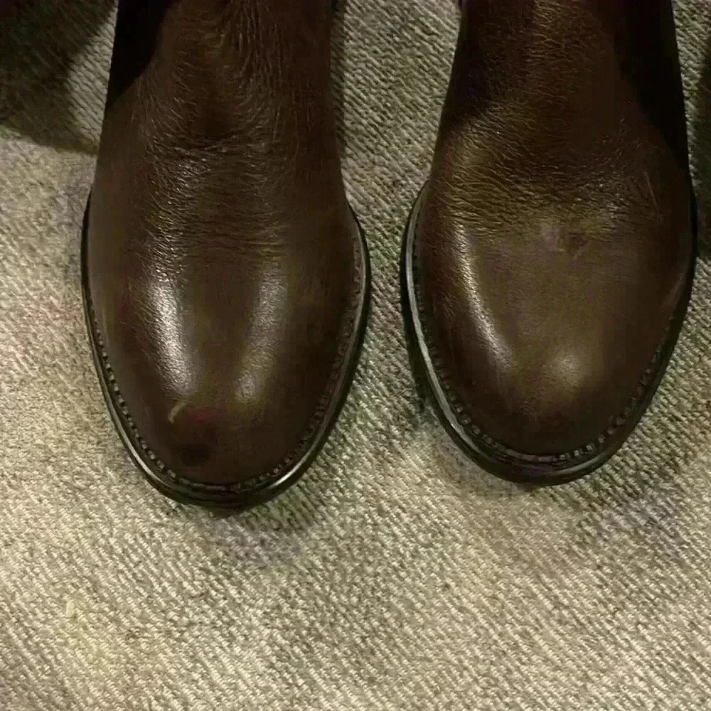 Franco Sarto Haleen Wide Calf Over the Knee Leather Boots SZ 7